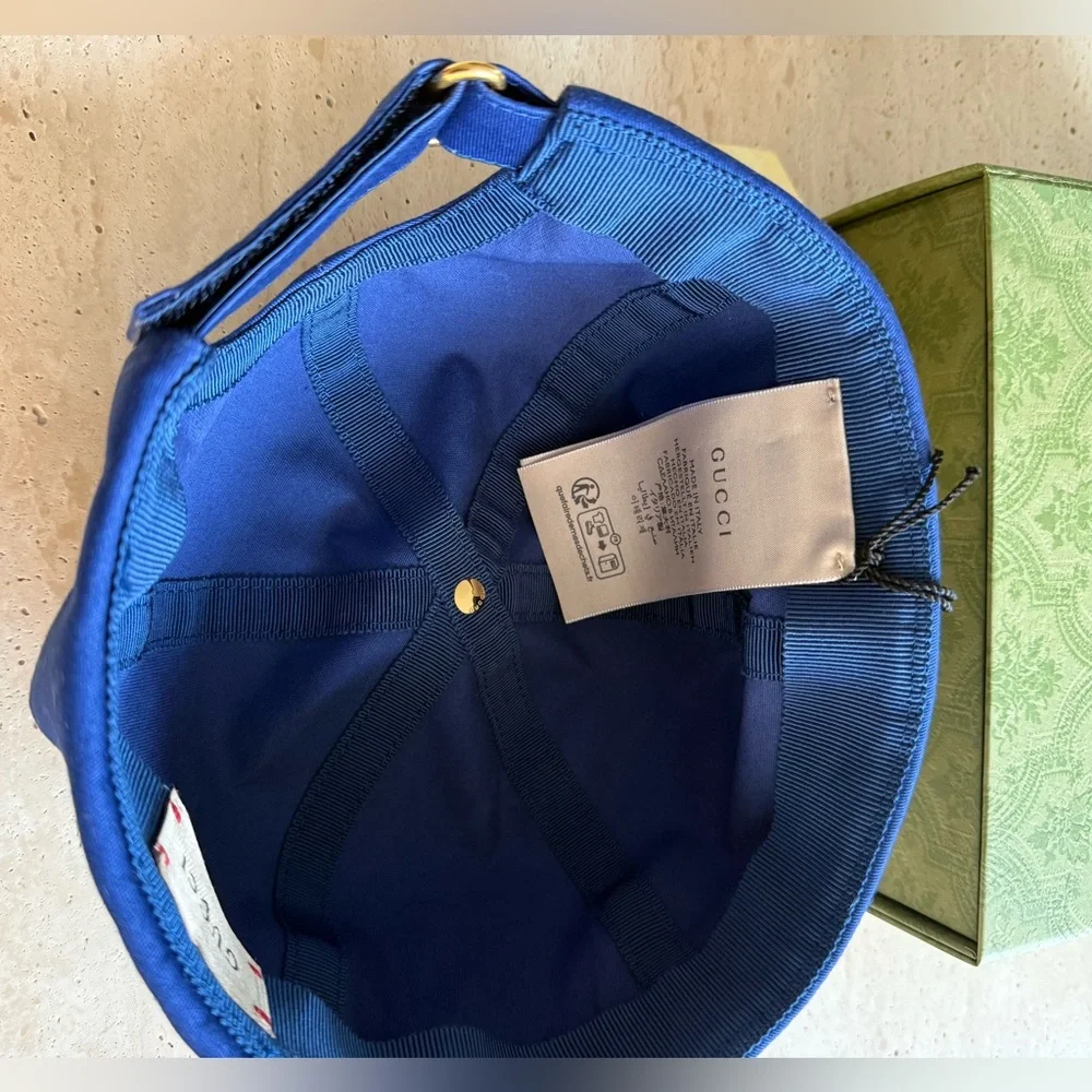 NWT GUCCI Kids Blue Ducker Cap - Hat Sz L / 56cm💙🌟